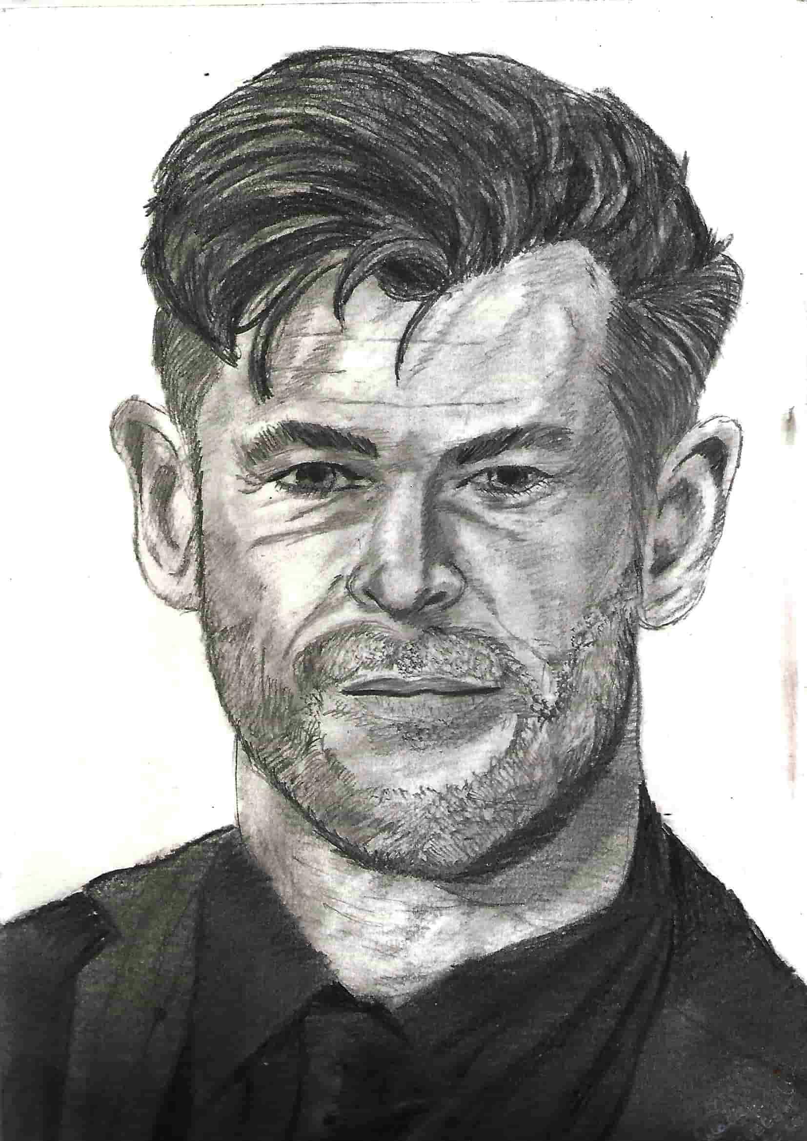 Pencil Sketch of Chris Hemsworth AKA Thor