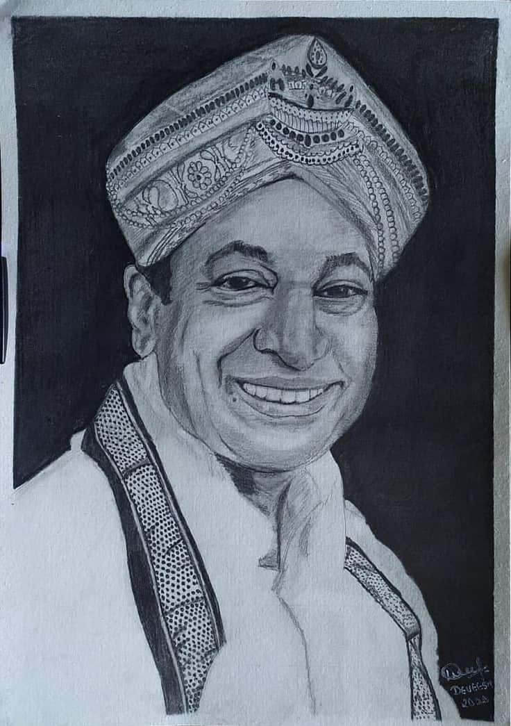 Pencil Sketch of Rajkumar