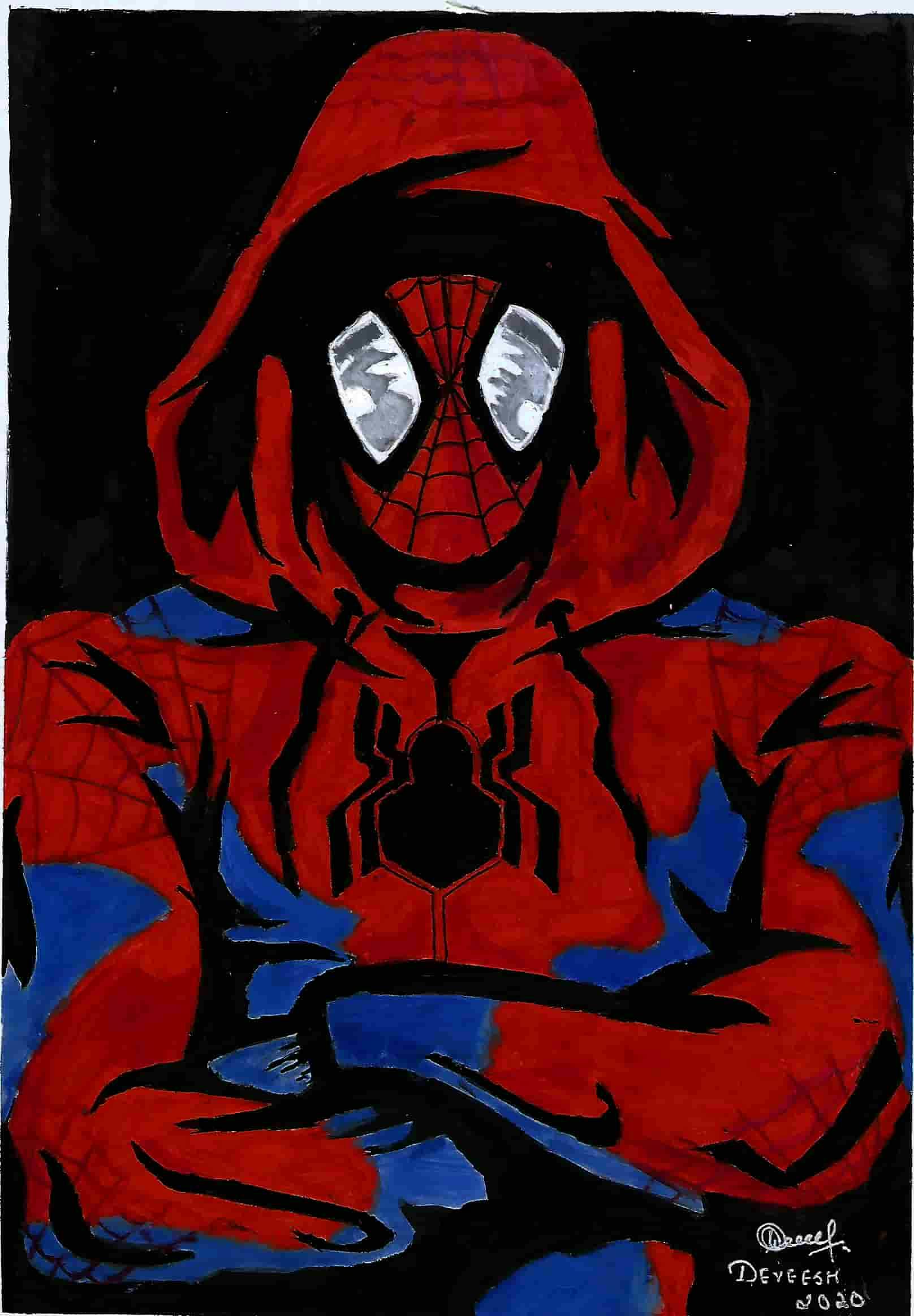 Acrylic Painting of Spiderman